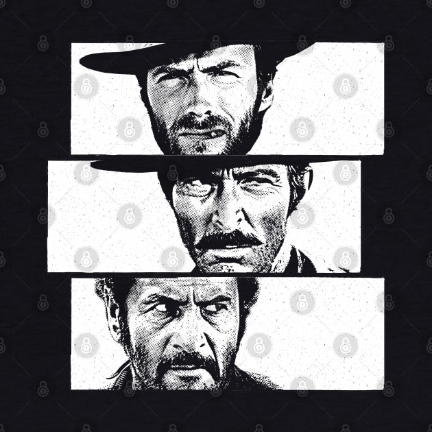 The Good The Bad and The Ugly - BW - Original Design by DrumRollDesigns